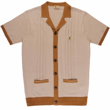 Shop Gabicci Vintage Arlo Button-thru Knitted Polo Shirt