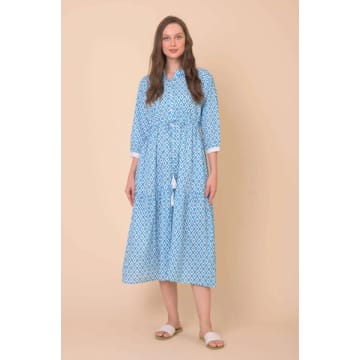 Shop Handprint Dream Apparel Tuscany Dress In Blue