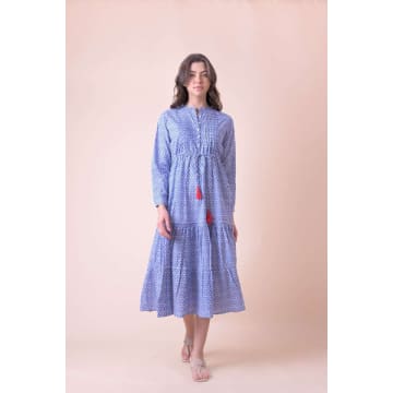 Shop Handprint Dream Apparel Corfu Dress In Blue