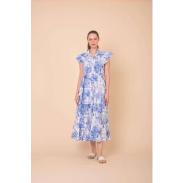 Shop Handprint Dream Apparel Long Beach Dress In Blue