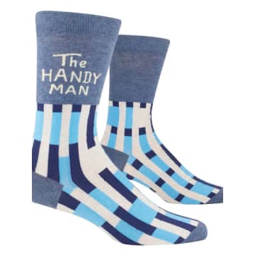 Shop Blue Q The Handy Man Men's Socks In Blue