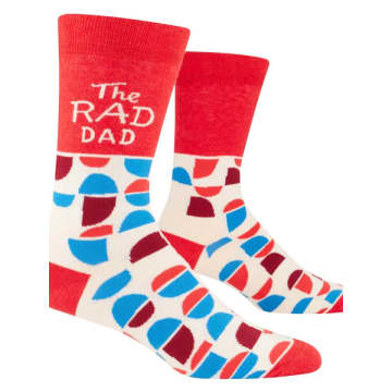 Shop Blue Q The Rad Dad Men's Socks In Blue