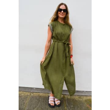 Shop Bonte Ava Olive Dress In Green