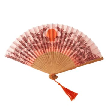 Shop Cai & Jo Small Folding Fan In Orange