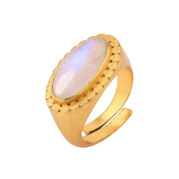 Shop Previous Lucrecia Moonstone Ring In Metallic