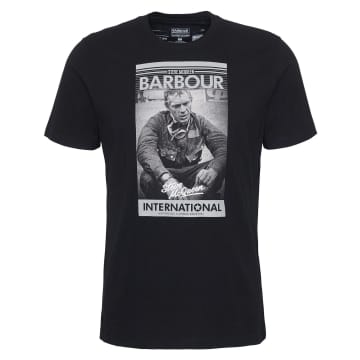 Shop Barbour International Mount T-shirt Classic Black