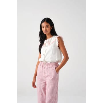 Shop Seventy + Mochi Phoebe Blouse Short Sleeve In Pink