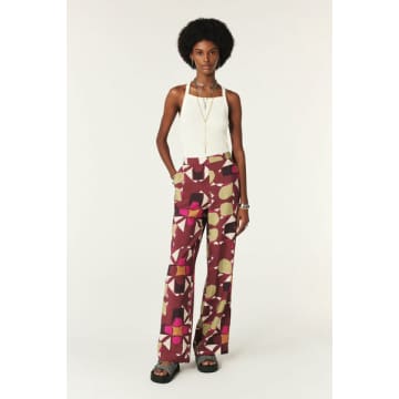 Shop Ba&sh Purple Aaron Print Trousers
