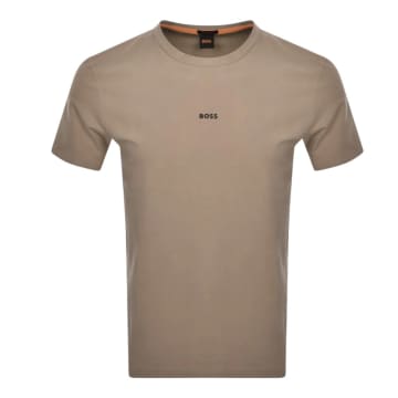 Shop Hugo Boss Tchup Polo Shirt In Brown