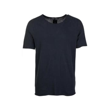 Shop Hannes Roether Cotton/linen T-shirt Black