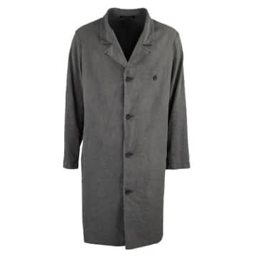 Shop Hannes Roether Washed Silk/linen Belted Trench Grey