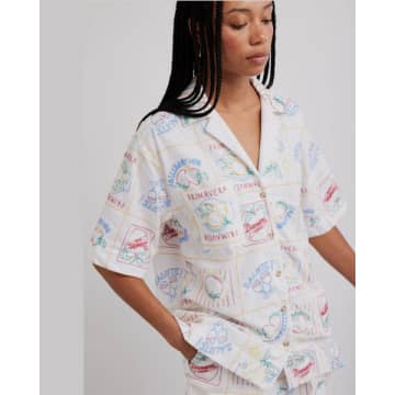 Shop Damson Madder Buon Appetit Embroidered Shirt