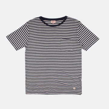 Armor-lux Heritage Stripe T-shirt In Gray
