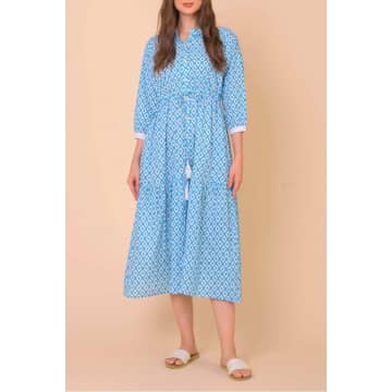 Shop Dream Tuscany Dress In Habibi Blue