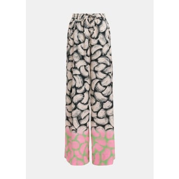Shop Essentiel Antwerp Off White Black And Pink Firm Pants