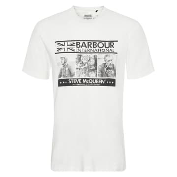 Shop Barbour International Charge T-shirt Whisper White