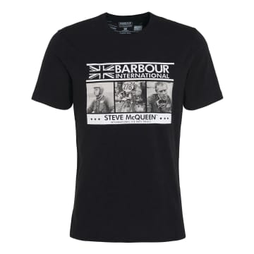 Shop Barbour International Strike T-shirt Classic Black