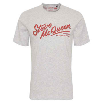 Shop Barbour International Strike T-shirt Grey Marl