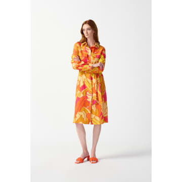 Shop Joseph Ribkoff Linen Blend Floral Shirt Dress