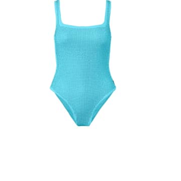 Shop Silks Goldbergh Cruise Swimsuit In Atlantic Blue
