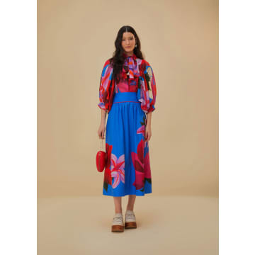Shop Farm Rio Watercolor Floral Midi Skirt