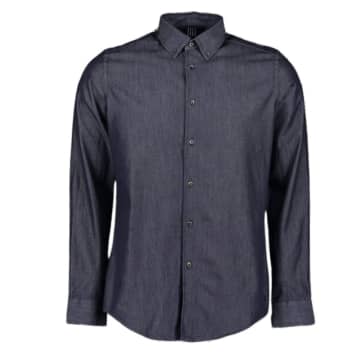 Shop Mercery Masonwood Soft Touch Chambray Shirt In Blue