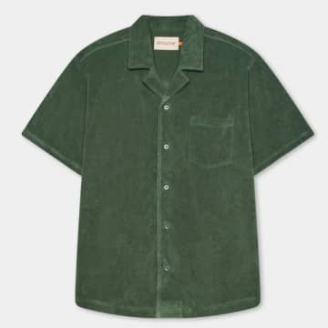 Shop Rvlt Revolution | 3823 Terry Cuban Shirt | Dust Green