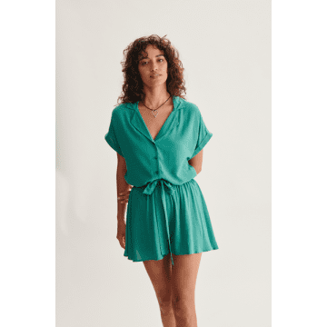 Shop 24 Colours Shyla Blouse In Green
