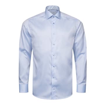 Shop Eton - Sky Blue Contemporary Fit Signature Twill Shirt