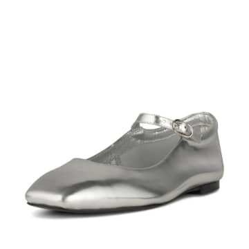 Shop Shoe The Bear Maya Ballerina Sandal Metallic Silver