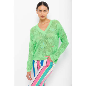 Shop Lisa Todd Lime Crush Cotton Sweater In Green