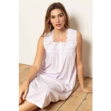 Shop Cotton Real Helia Sleeveless Nightdress In Pink