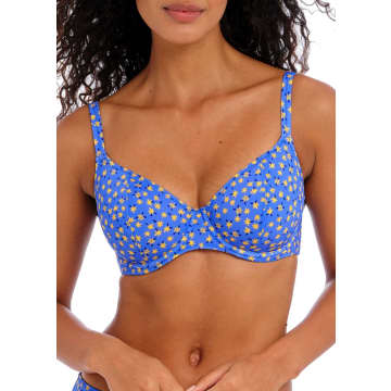 Shop Freya Garden Disco Underwired Bikini Top In Blue