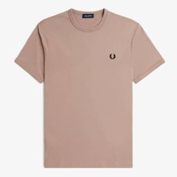 Shop Fred Perry Ringer T-shirt In Pink