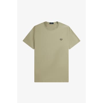 Shop Fred Perry Ringer T-shirt In Grey