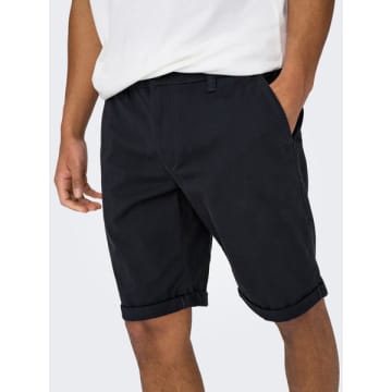 Only & Sons Peter Chino Shorts Dark Navy In Blue