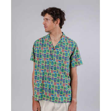 Shop Brava Fabrics Aloha Shirt Jaws Green