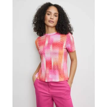Gerry Weber T-shirt With Minimalist Pattern In Pink