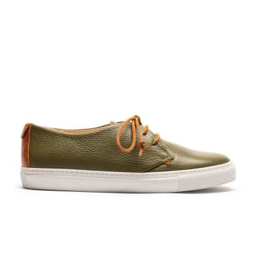 Shop Tracey Neuls Karl Olive | Leather Sneaker In Neutrals