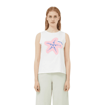 Shop Compañía Fantástica Starfish Printed Top In White From
