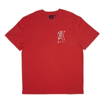 Shop Deus Ex Machina Bobskull Short-sleeved T-shirt (cranberry)