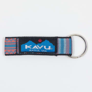 Kavu Key Chain Key Ring In Orange & Blue In Black