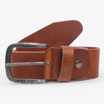 Shop Jack & Jones Paul Leather Belt In Light Brown