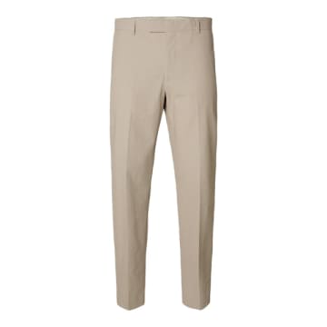 Shop Selected Homme Slhreg-smith Seersucker Pure Cashmere Trousers