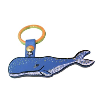 Shop Ark Colour Design Key Fob Leather Humpback Whale Cornflower