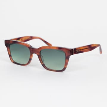 Shop Parlez X Messyweekend Sunglasses Green Lense In Brown Havana