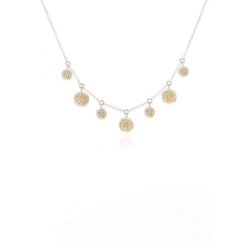 Anna Beck Mini Disc Charm Necklace In Metallic