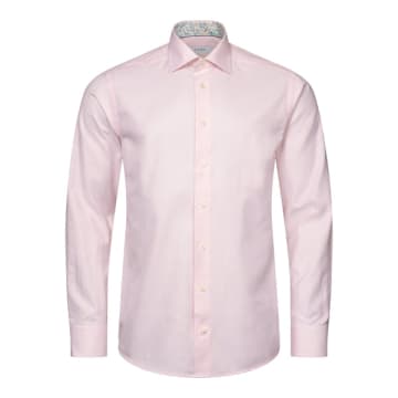 Shop Eton - Pink Slim Fit Cotton & Tencel™ Lyocell Shirt 10001110752