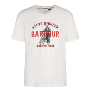 Shop Barbour Speedway T-shirt Whisper White