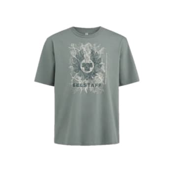Shop Belstaff T-shirt Map Mineral Green